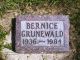 Grunewald, Bernice Louise (Horkey) -  Gravestone(1936-1984)
