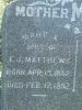 Mathews, Mary Ann (Shinn) - Gravestone