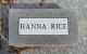 Rice, Hannah (Fleming) - Gravestone